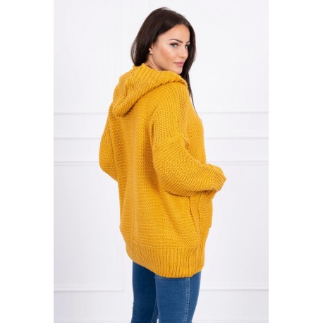 Geltonas megztinis su kapišonu