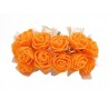 Oranžinės dekoratyvinės gėlytės su tiuliu, 36 vnt.