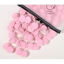 Rožinės plaukų gumytės - burbuliukai, 2 vnt