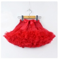 Raudonas pūstas sijonas, 30 cm ilgio