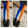 Oranžinės - mėlynos pėdkelnės mergaitėms (L dydis)