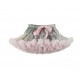 aPilkas - rožinis pūstas sijonas, 25 cm ilgio