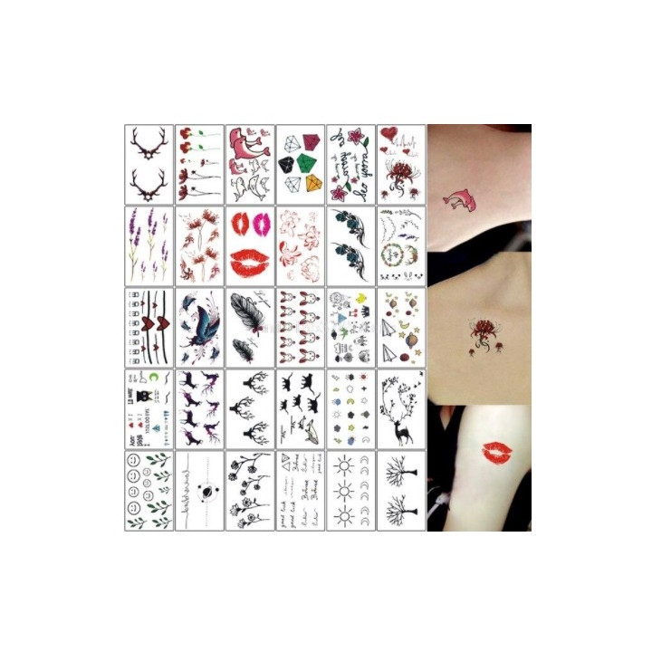 Laikinos tatuiruotės, 10 vnt