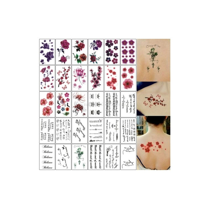 Laikinos tatuiruotės, 10 vnt