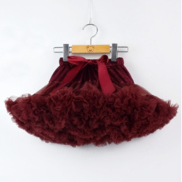 Bordo spalvos pūstas sijonas, 30 cm ilgio