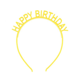 Geltonas lankelis Happy birthday