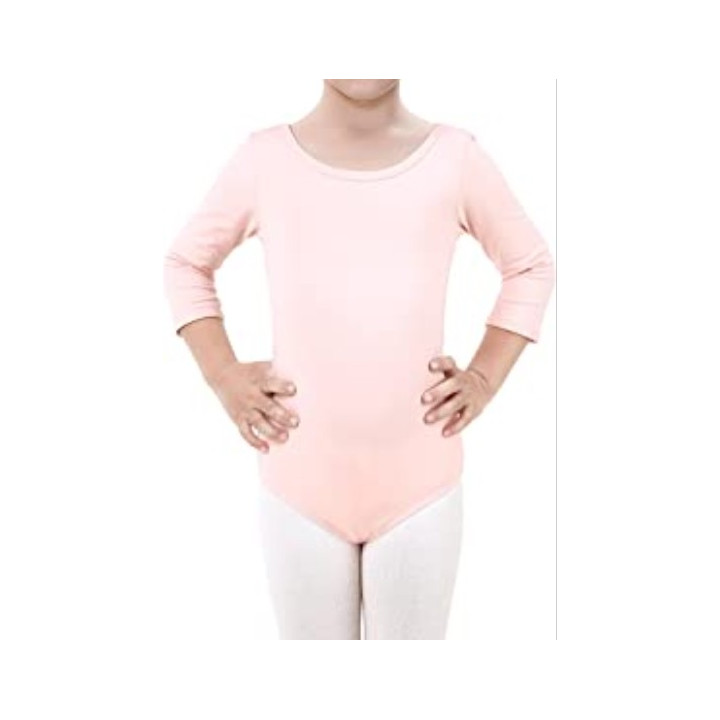 Rožinis (baby pink) triko, 3/4 ilgio rankovėmis, be užsegimo