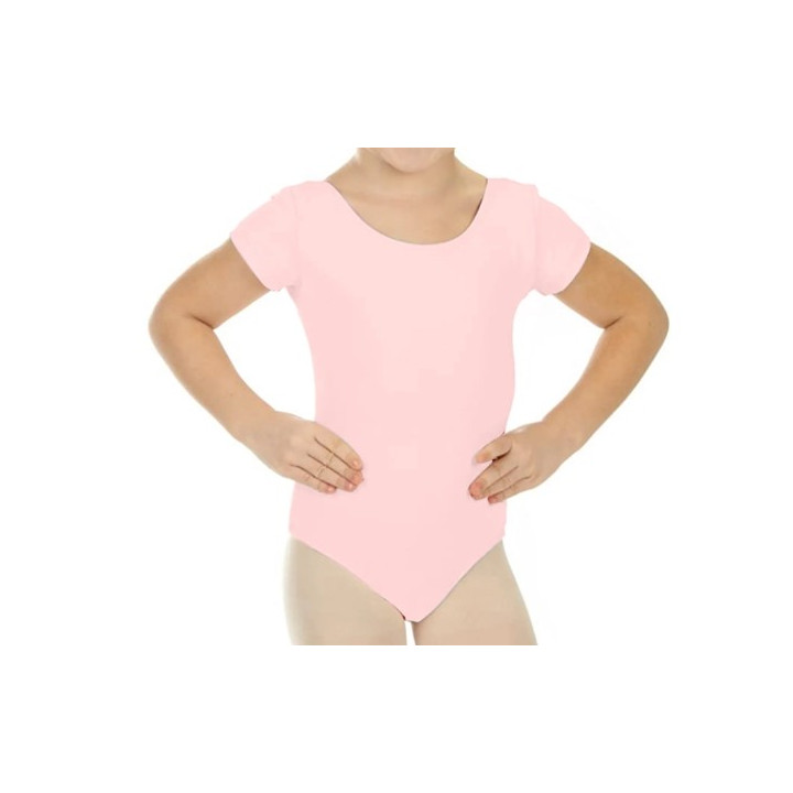 Rožinis (baby pink) triko, trumpomis rankovėmis, be užsegimo