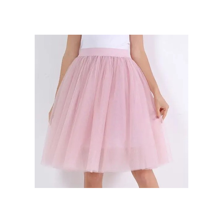 Dusty pink spalvos tiulio sijonas