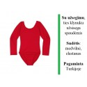 Raudonas triko, ilgomis rankovėmis, su užsegimu