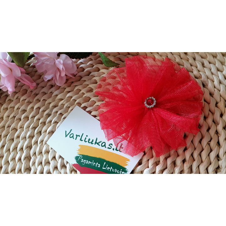 Raudonas plaukų segtukas