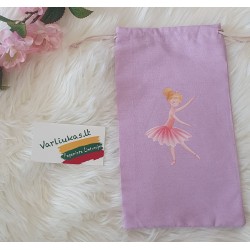 Alyvinis šokių batelių maišelis su balerina