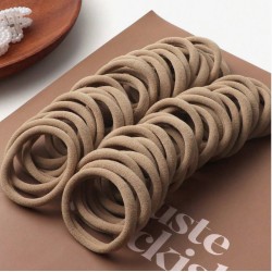 šviesiai rudos plaukų gumytės, 25 vnt