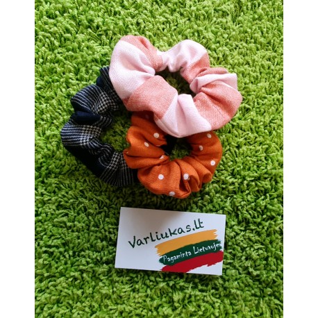 Lininės plaukų gumytės, 3 vnt