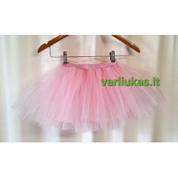 Rožinis tiulio sijonėlis su pasijoniu