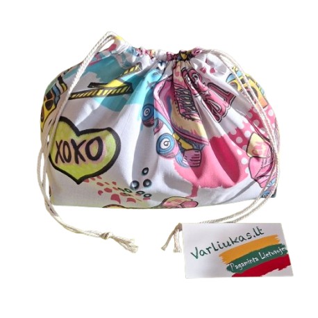 Medžiaginis sutraukiamas maišelis