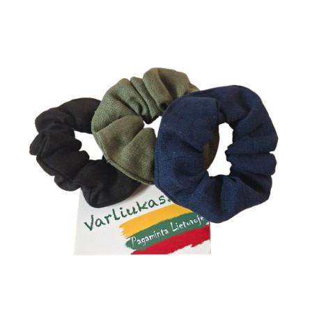 Lininės plaukų gumytės, 3 vnt