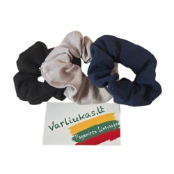 Lininės plaukų gumytės, 3 vnt