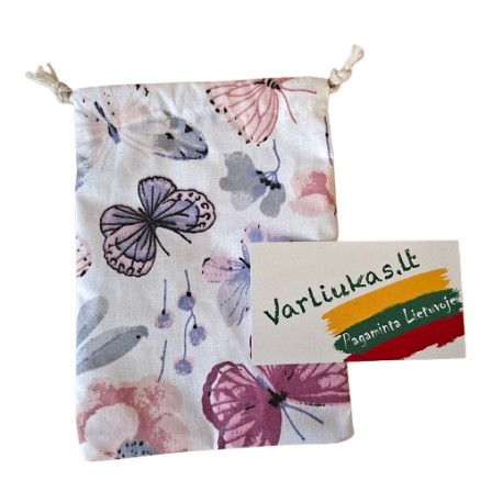 Medžiaginis sutraukiamas maišelis (15x10 cm)