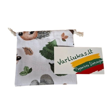 Medžiaginis sutraukiamas maišelis (10x11 cm)