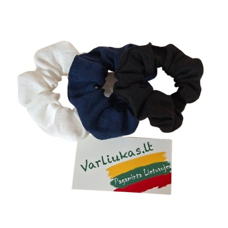Lininės plaukų gumytės, 3 vnt