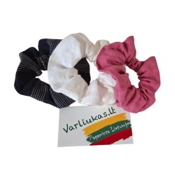 Lininės plaukų gumytės, 3 vnt