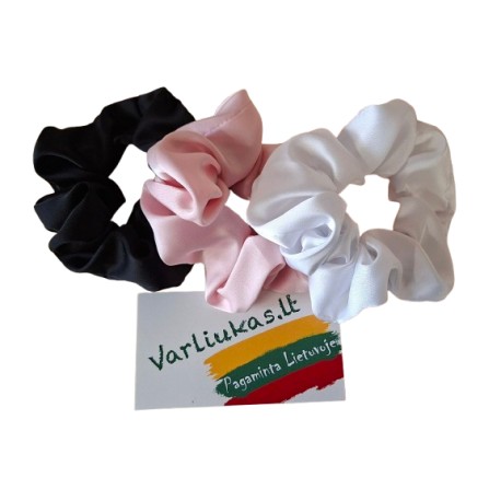 Satino plaukų gumytės, 3 vnt