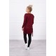 Bordo kardiganas su diržiuku