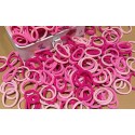 Ryškiai rožinių spalvų plaukų gumytės, 10 vnt