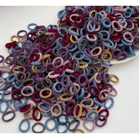 Tamsių spalvų plaukų gumytės, 20 vnt