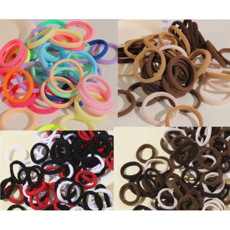 Didelės plaukų gumytės, įvairios spalvos, 30 vnt