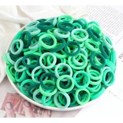 Žalių spalvų plaukų gumytės, 15 vnt