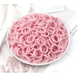 Rožinės plaukų gumytės, 15 vnt