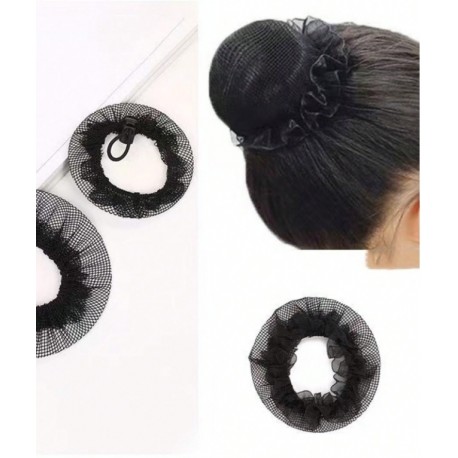 Juodas tinklelis plaukų kuodukui