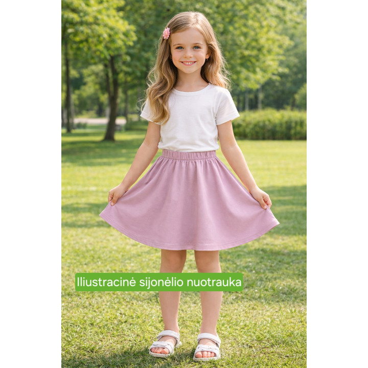 Dusty pink spalvos sijonėlis, 34 cm ilgio (M110)