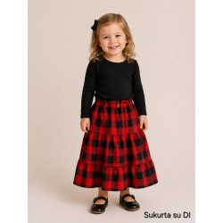 Ilgas languotas  flanelės sijonas, 3-4 m (M125)