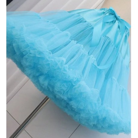 Žydros spalvos sijonas, 40 cm ilgio